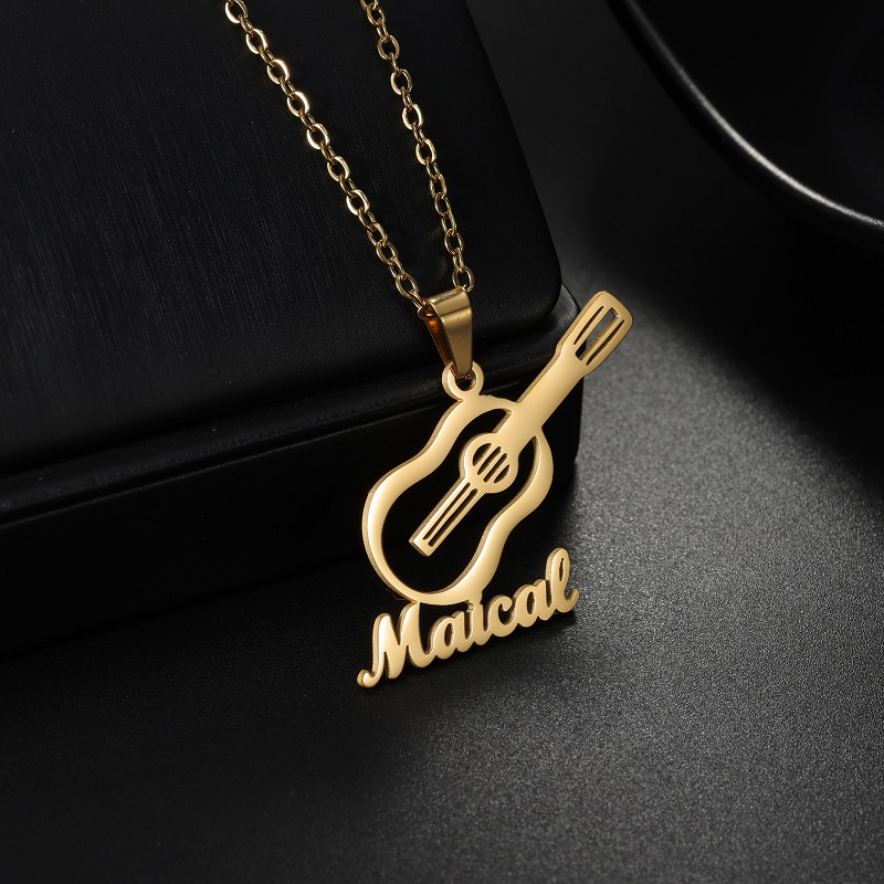 Musical Instrument And Names - New Custom Name Musical Instrument Pendant