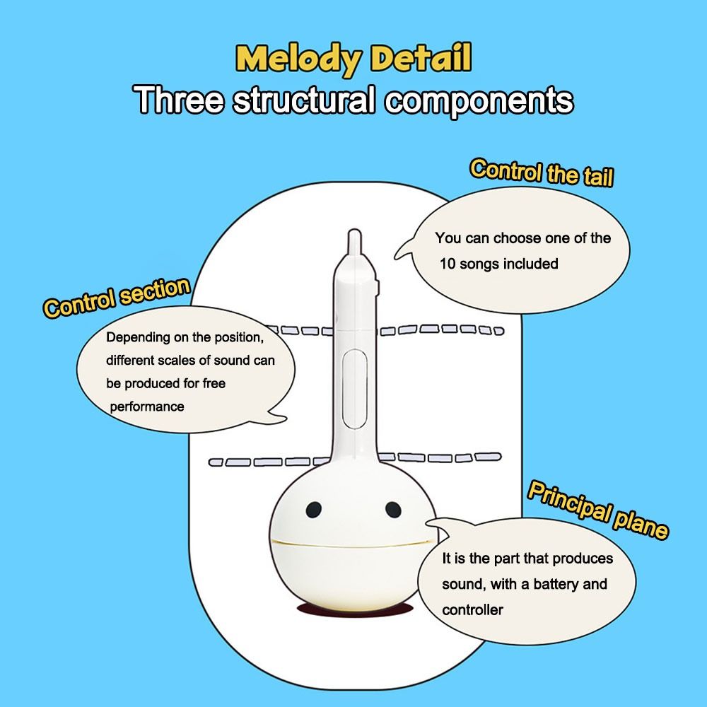 Musical Instruments Cartoon - Cartoon Electric Music Tadpole with Music