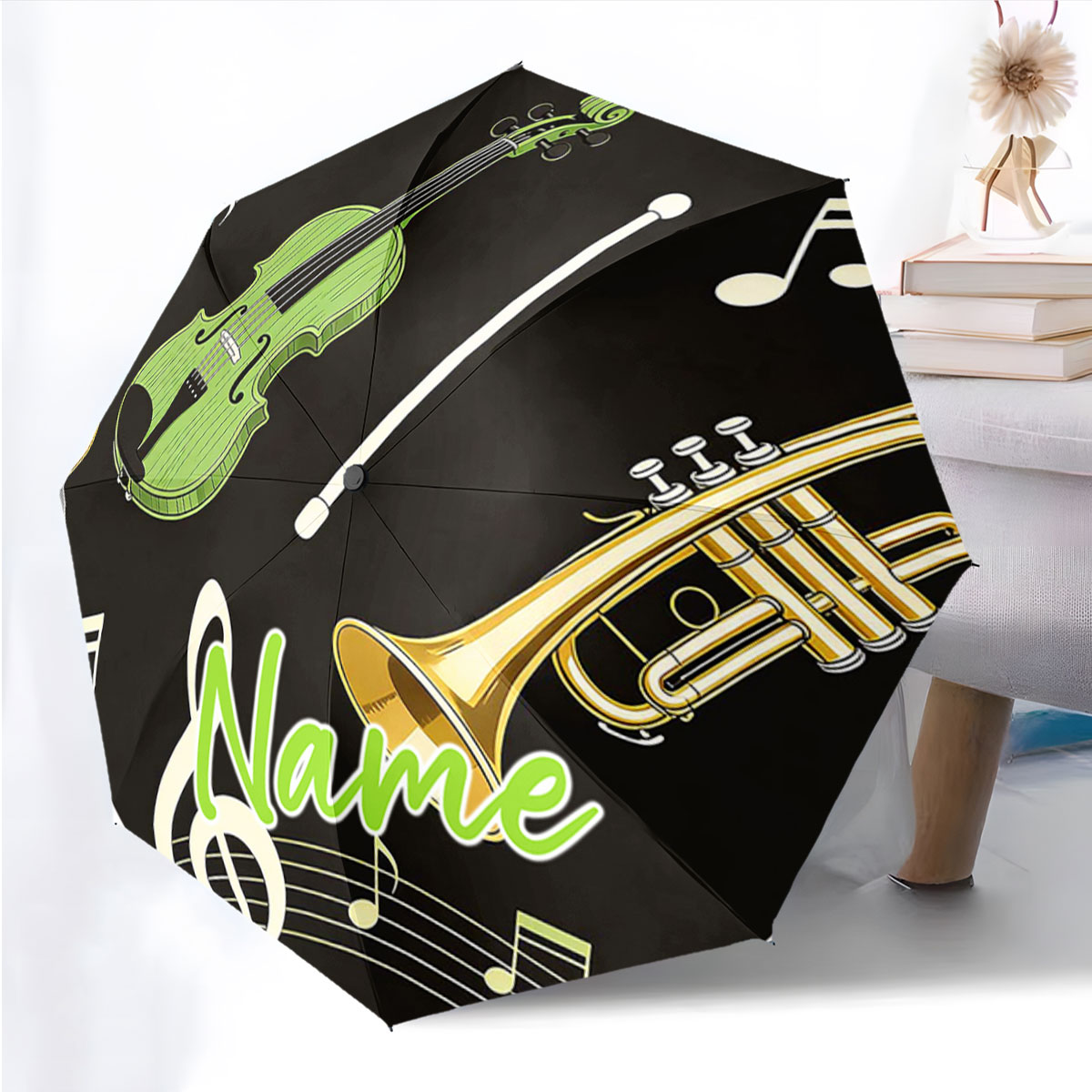 Musical Instrument And Names - Custom Name Musical Instrument Design Umbrella