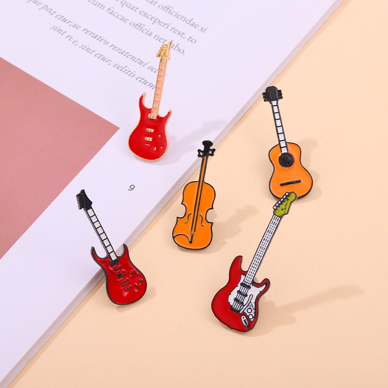 Pins Custom Bass Guitar Brooch - Musical Instruments Cartoon review and price