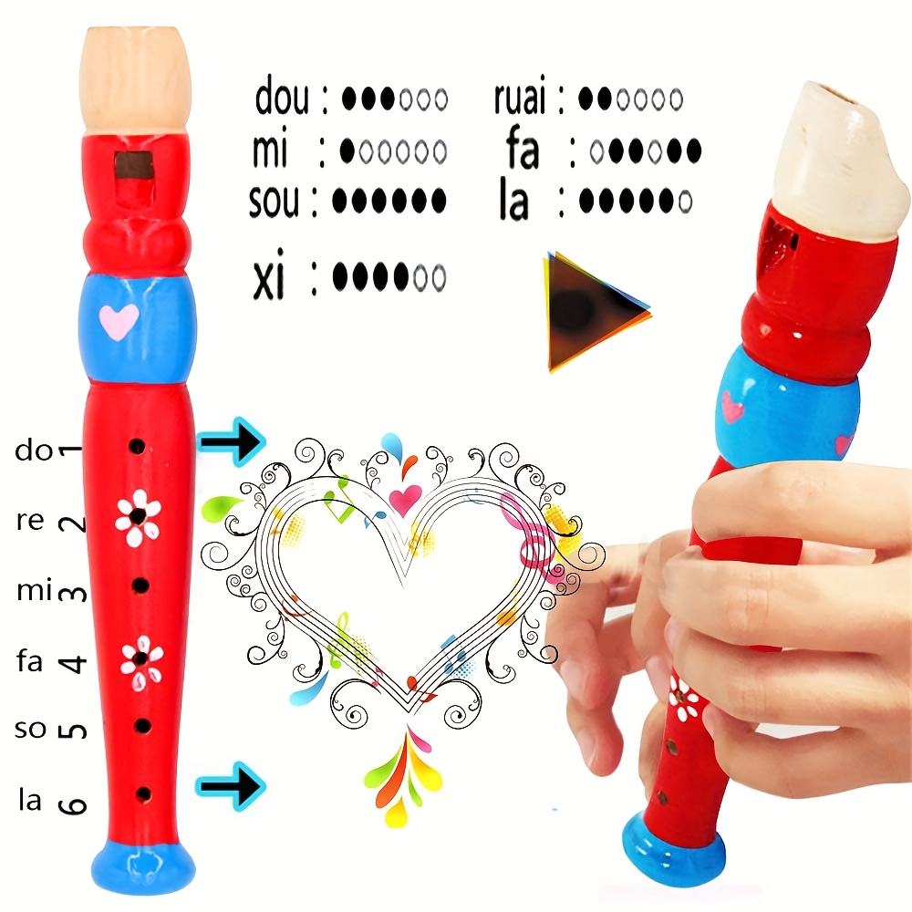 1pc Wooden Flute 6-Hole Colorf - Musical Instruments Cartoon review and price