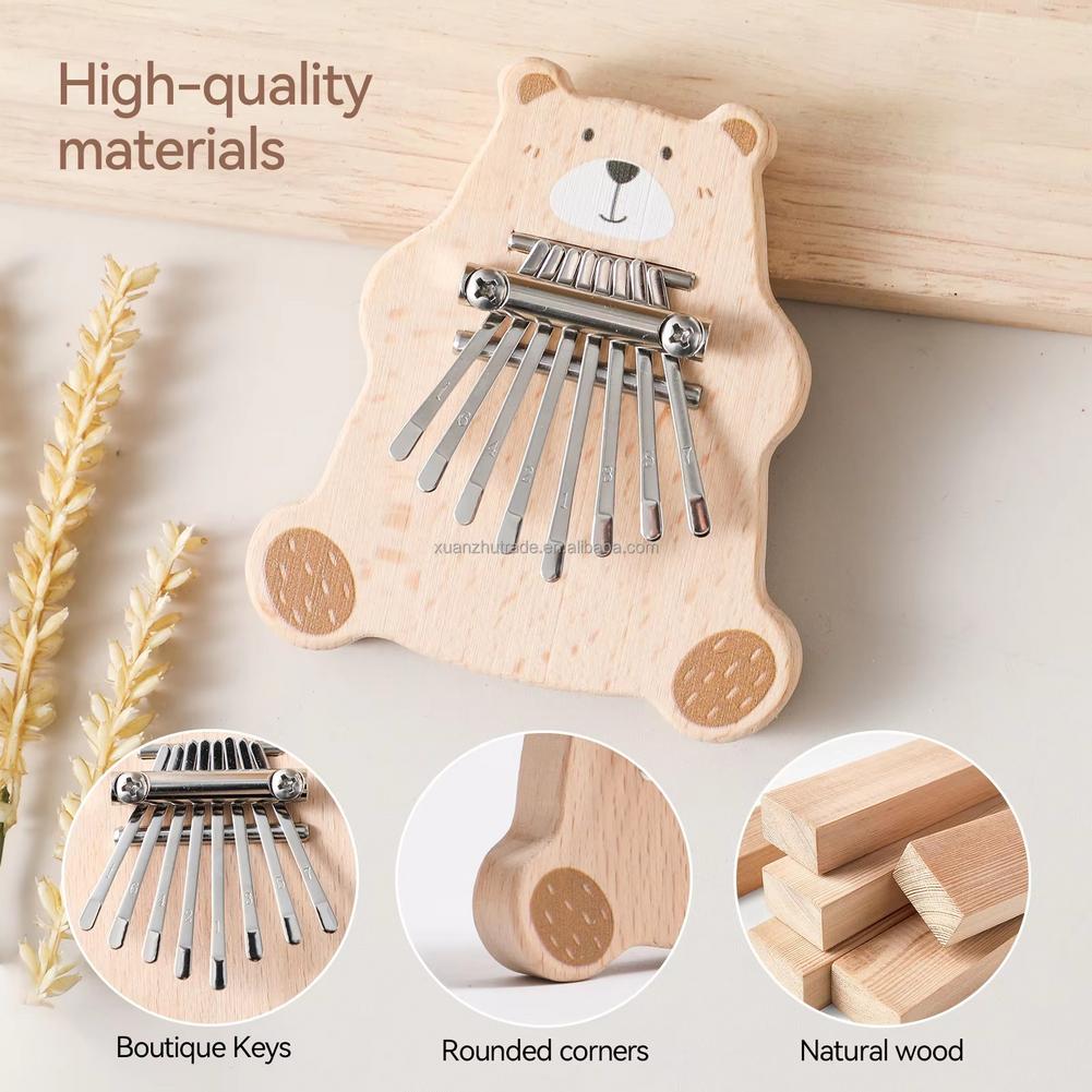 8 Key Mini Kalimba Portable Th - Musical Instruments Cartoon review and price