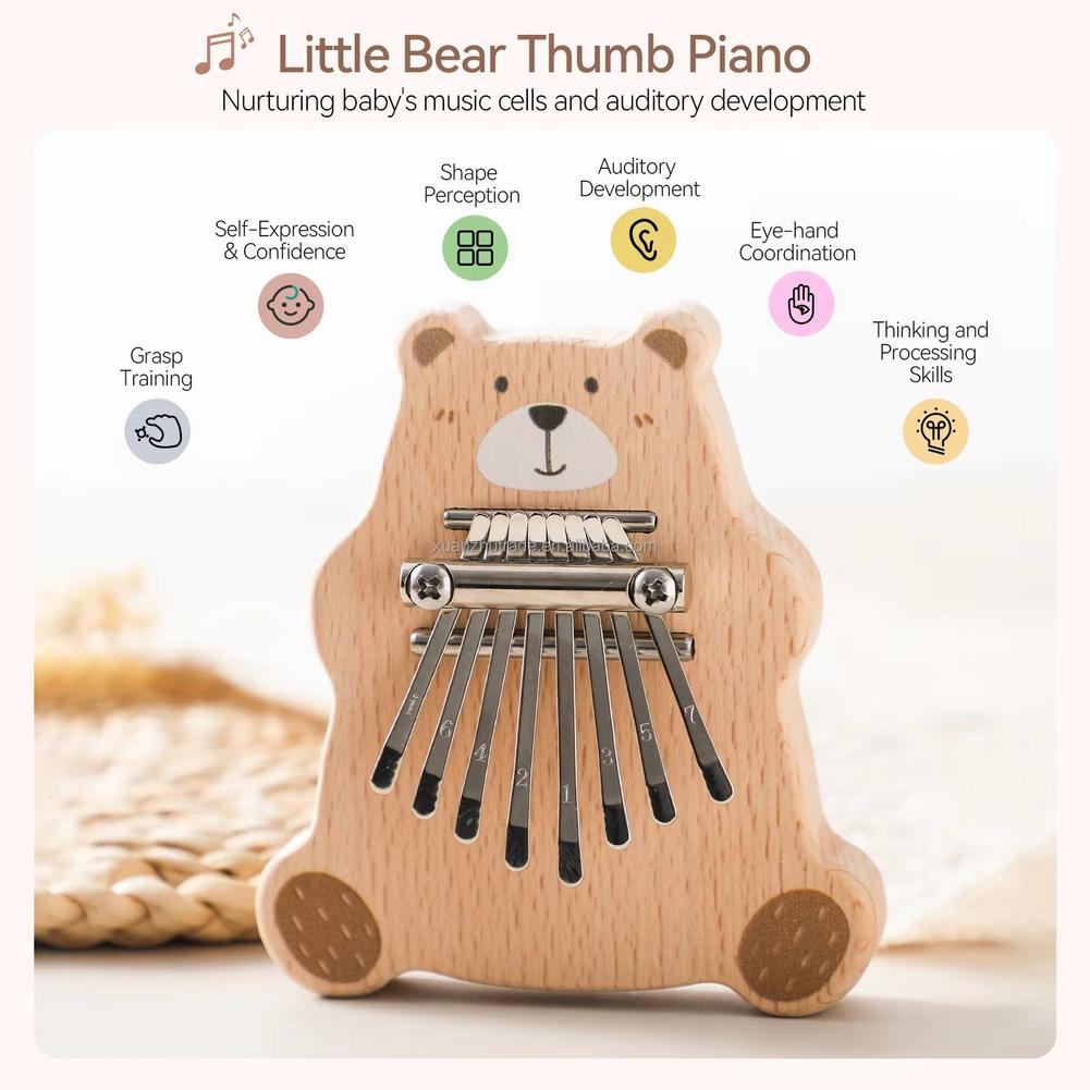8 Key Mini Kalimba Portable Th - Musical Instruments Cartoon review and price