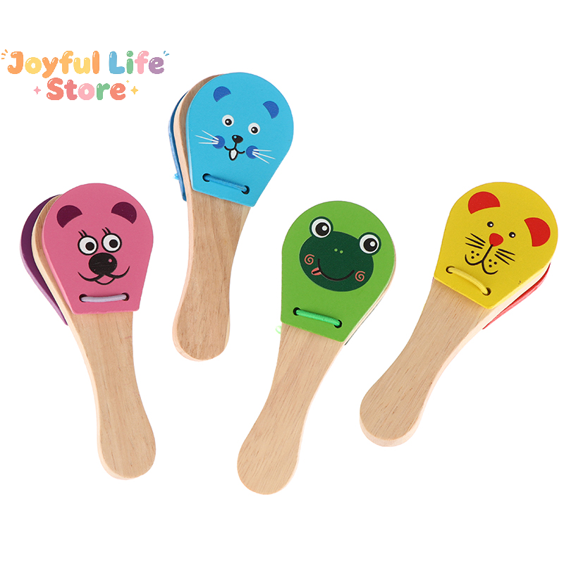 Kids Cartoon Wooden Castanets  - Musical Instruments Cartoon review and price