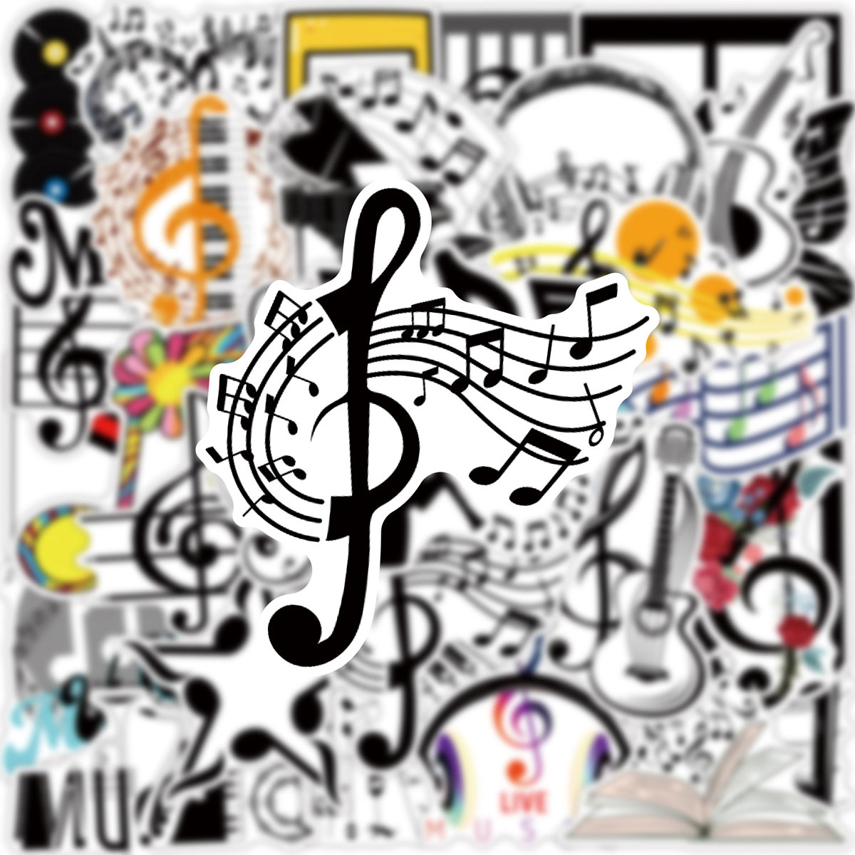 50 Music-Themed Stickers with  - Musical Instrument Tabla review and price