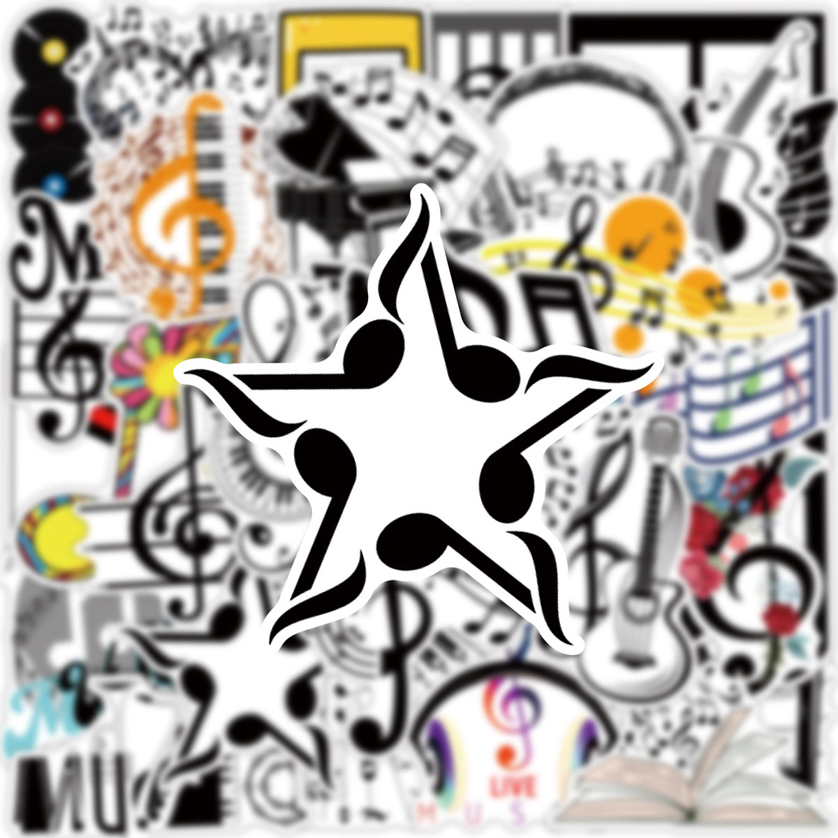 50 Music-Themed Stickers with  - Musical Instrument Tabla review and price