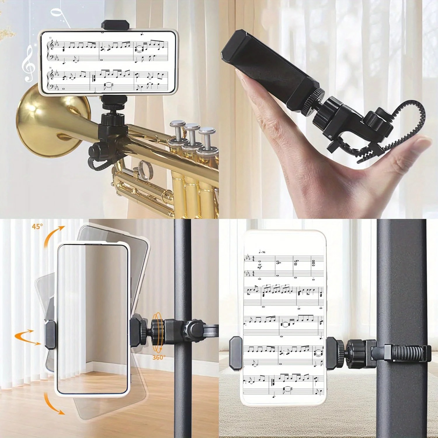Metal Music Lyre Clip Phone St - Musical Instrument Saxophone review and price