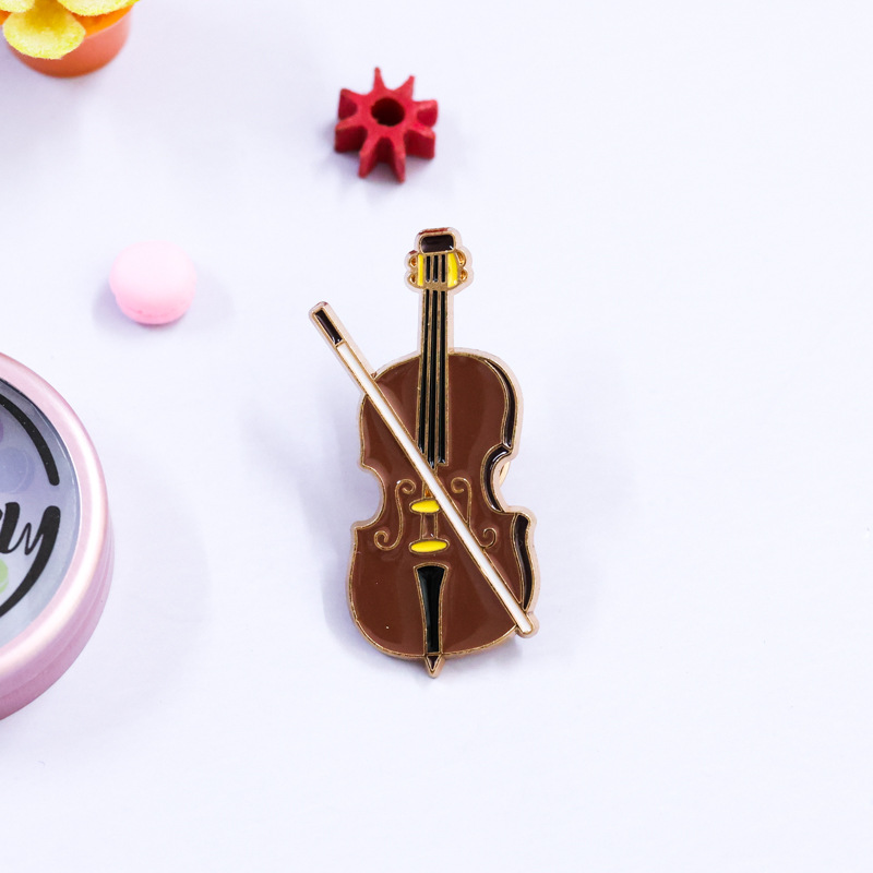 Cartoon Violin Enamel Pin Badg - Musical Instruments Cartoon review and price