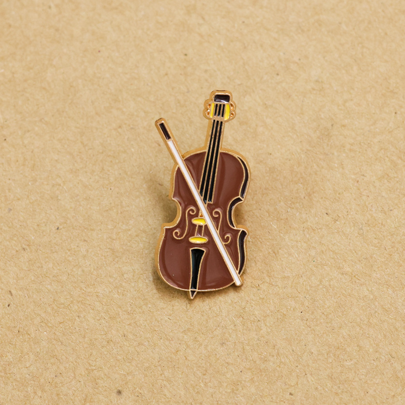 Cartoon Violin Enamel Pin Badg - Musical Instruments Cartoon review and price